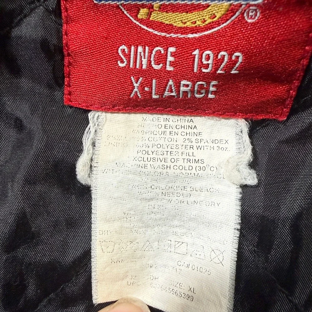 Vintage Dickies Jacket‎ Womens XL Blue Denim Trucker Jean Insulated Y2K Chore